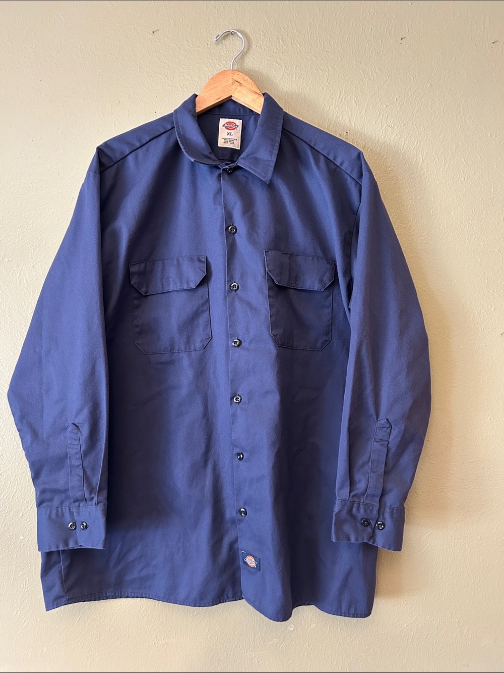 Dickies Dark Blue Button-Up Work Shirt